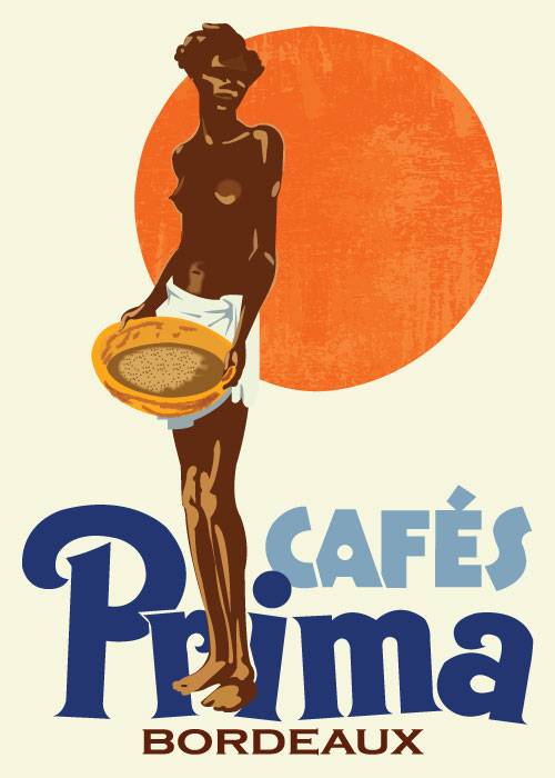 Cafes Prima Bordeaux – Vintage/Retro plakater
