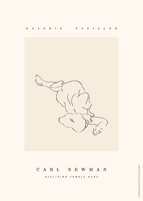 Carl Newman Reclining Female Nude – Kunst