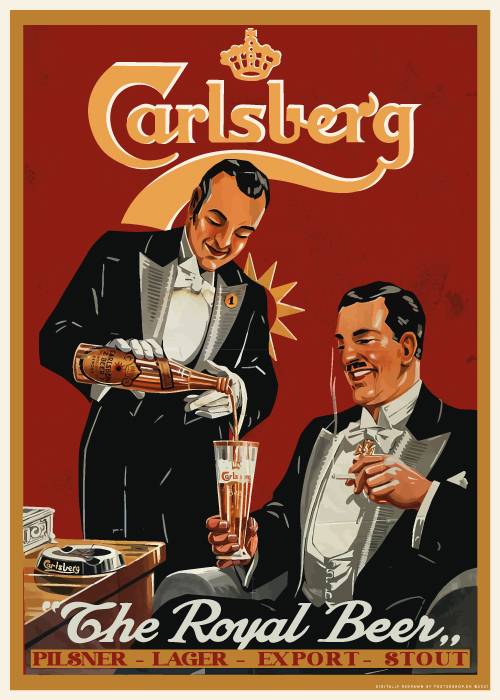 Carlsberg Royal Beer – Vintage/Retro plakater