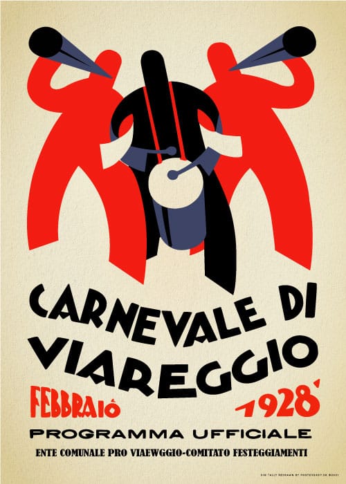 Carnevale Di Via Reggio 1928 – Vintage/Retro plakater