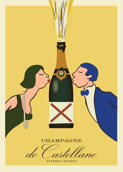 Champagne De Castellane – Vintage/Retro plakater