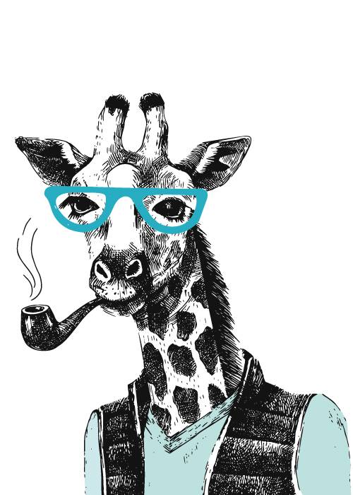 Cigar Giraffe – Grafiske Plakater
