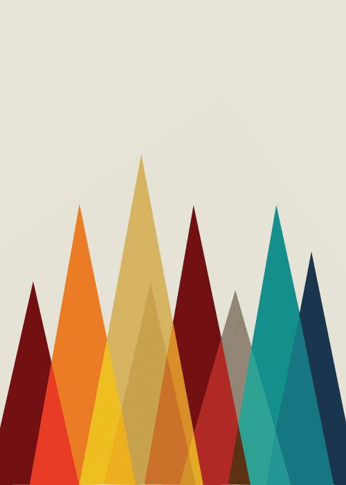 Colourful Mountain Peaks – Grafiske Plakater