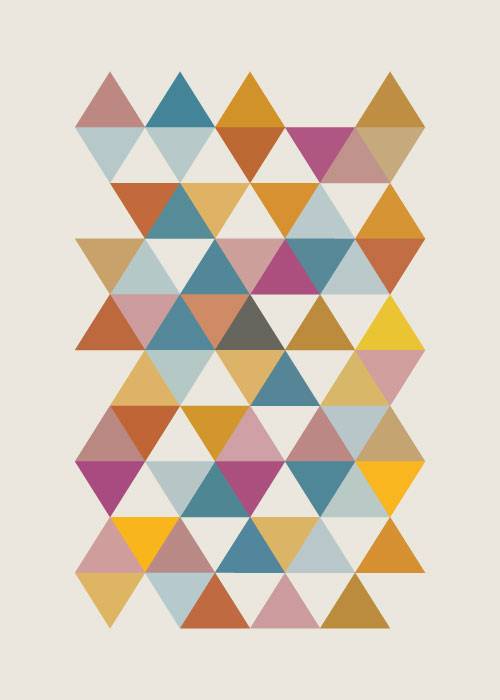 Colourful Triangles – Grafiske Plakater