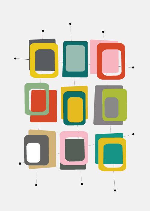 Connected Colourful Molecules – Grafiske Plakater