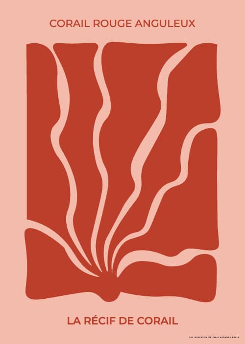 Corail Rouge Anguleux – Grafiske Plakater