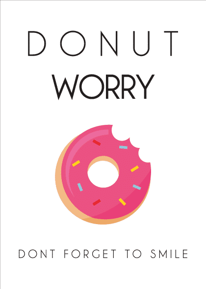 Donut Worry – Tekstplakater