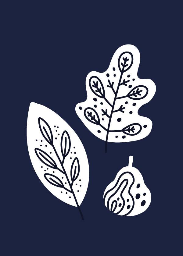 DRAWN LEAVES – Kids' Posters