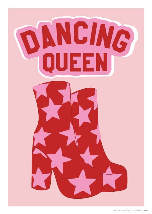 Dancing Queen In Pink – Grafiske Plakater