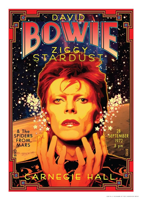 David Bowie Carneige Hall 1972 – Vintage/Retro plakater