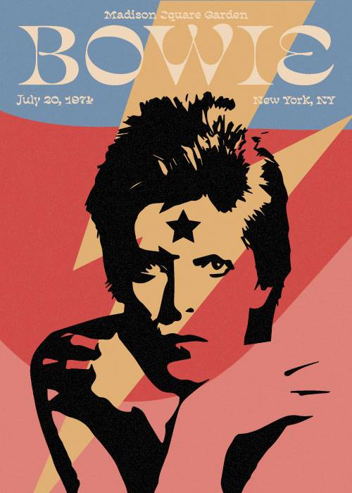 David Bowie Concert Poster – Vintage/Retro plakater