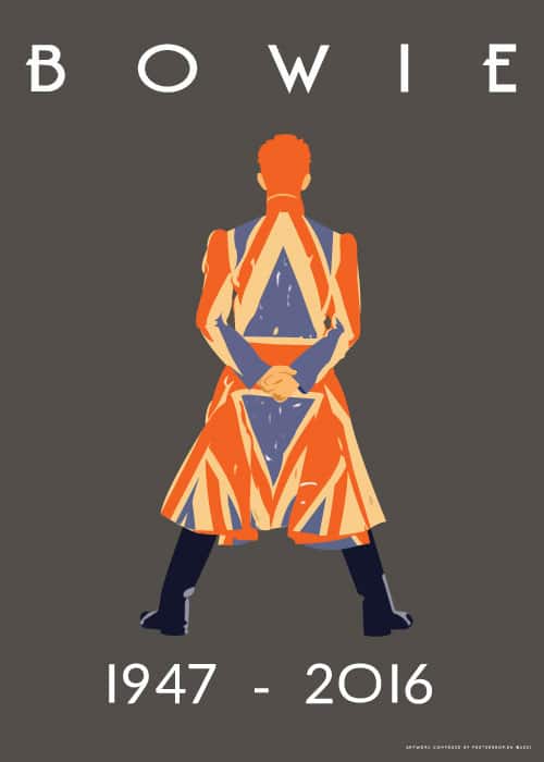 David Bowie Memorial Poster – Grafiske Plakater