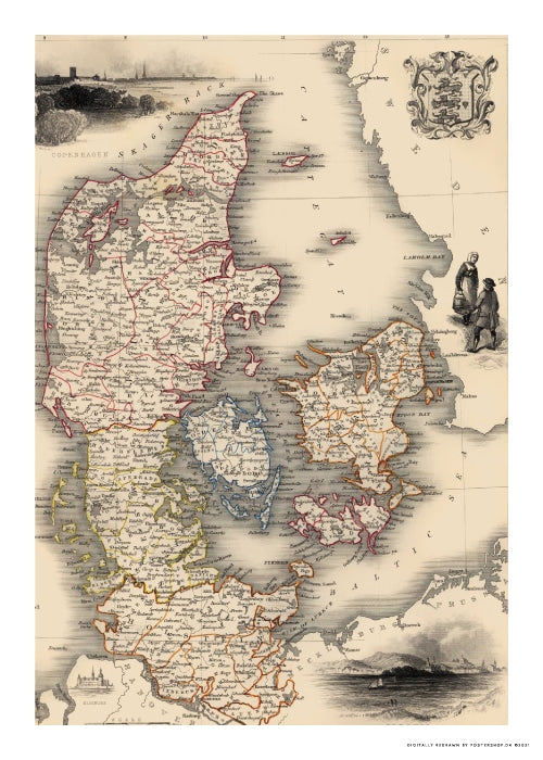 Denmark Map 1851