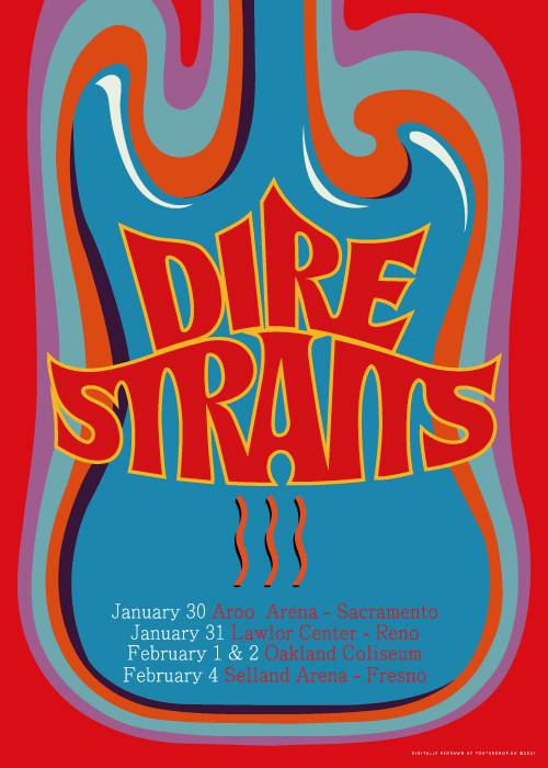 Dire Straits – Vintage/Retro plakater