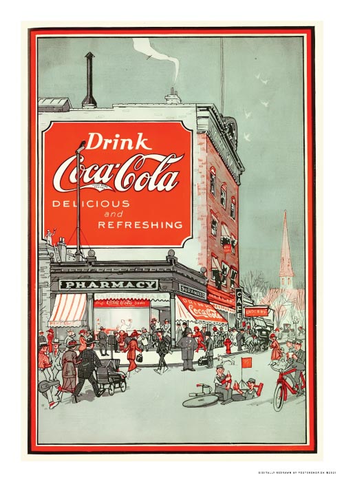 Drink Coca Cola No. 2 1919 – Vintage/Retro plakater