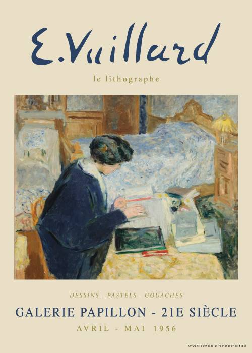 E. Vuillard Lucy Hessel Reading – Kunst