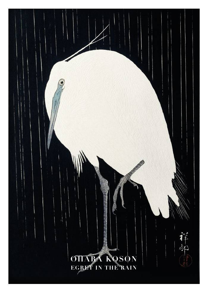 Egret In The Rain – Kunst