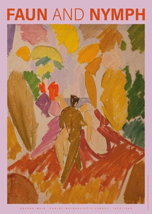 Edvard Weie Faun And Nymph – Kunst