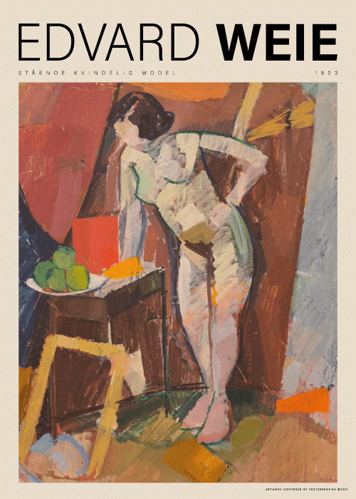 Edvard Weie Kvindelig Model – Kunst