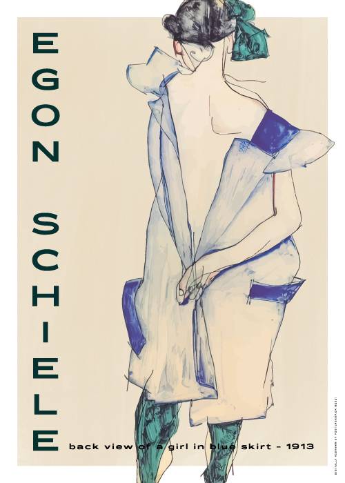 Egon Schiele Blue Dress – Kunst