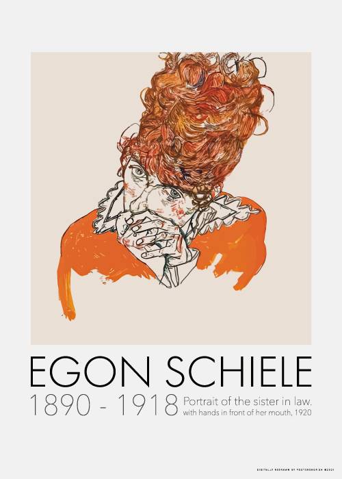 Egon Schiele Sister In Law – Kunst