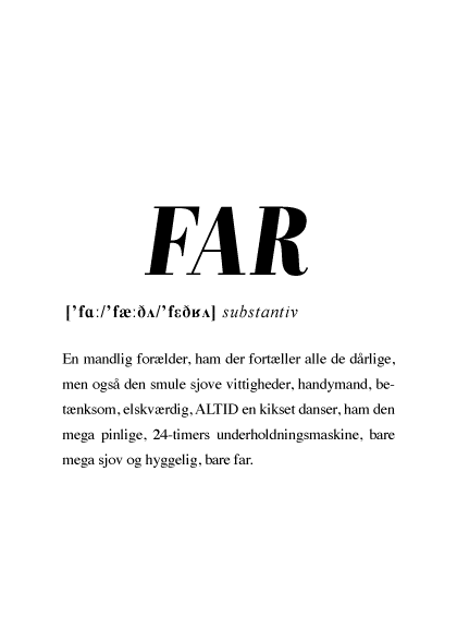 Far – Tekstplakater