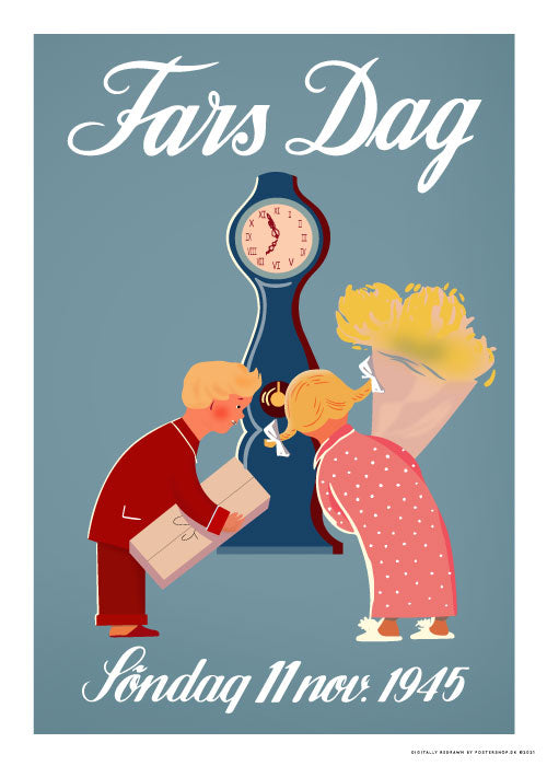 Fars Dag 1945 – Vintage/Retro plakater