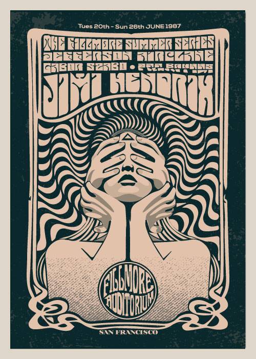 Fillmore Auditorium – Vintage/Retro plakater