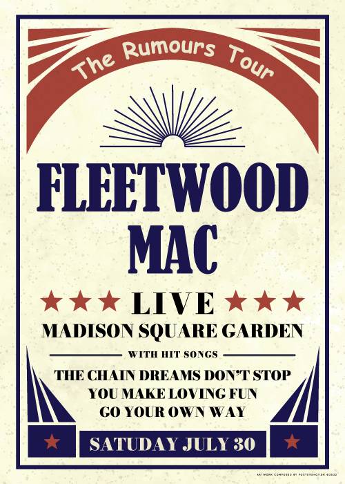 Fleetwood Mac Madison Square Garden – Vintage/Retro plakater