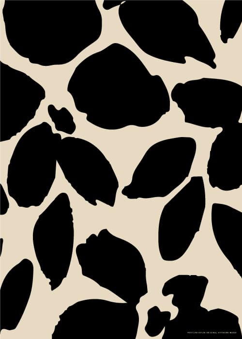 Flower Noir Ink Petals – Kunst