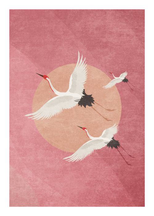 Flying Cranes Under The Sun – Kunst
