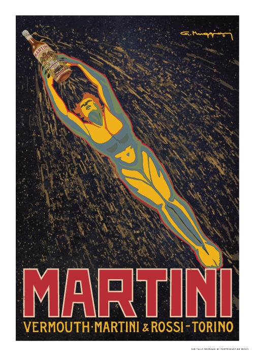 Flying Man Martini Vermouth 1921 – Vintage/Retro plakater
