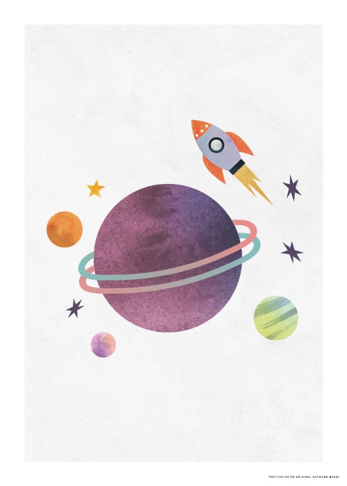 FLYING TO FOREIGN PLANETS – Børneplakater
