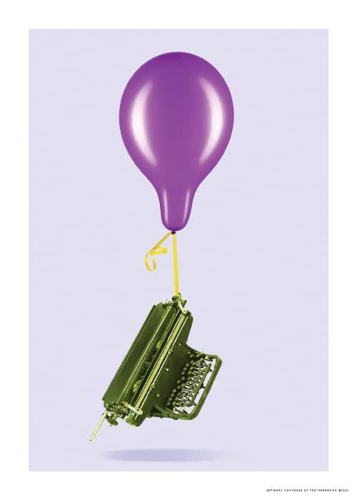 Flying Typewriter – Digital Art