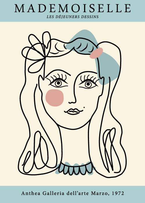 Picasso French Mademoiselle – Kunst