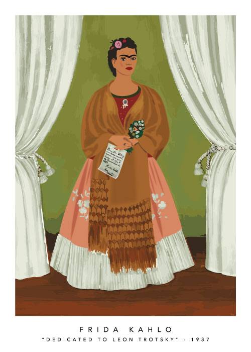 Frida Kahlo Dedicated To Leon – Kunst