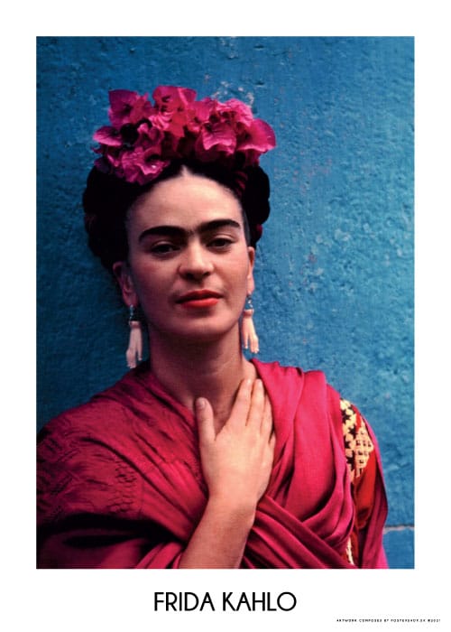 Frida Kahlo In Red – Fotokunst