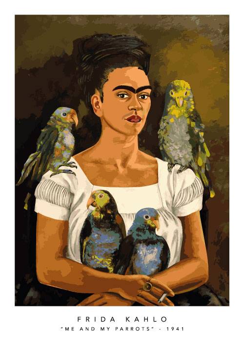 Frida Kahlo Parrots – Kunst