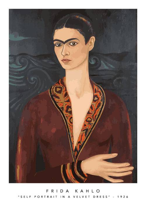 Frida Kahlo Velvet Dress – Kunst