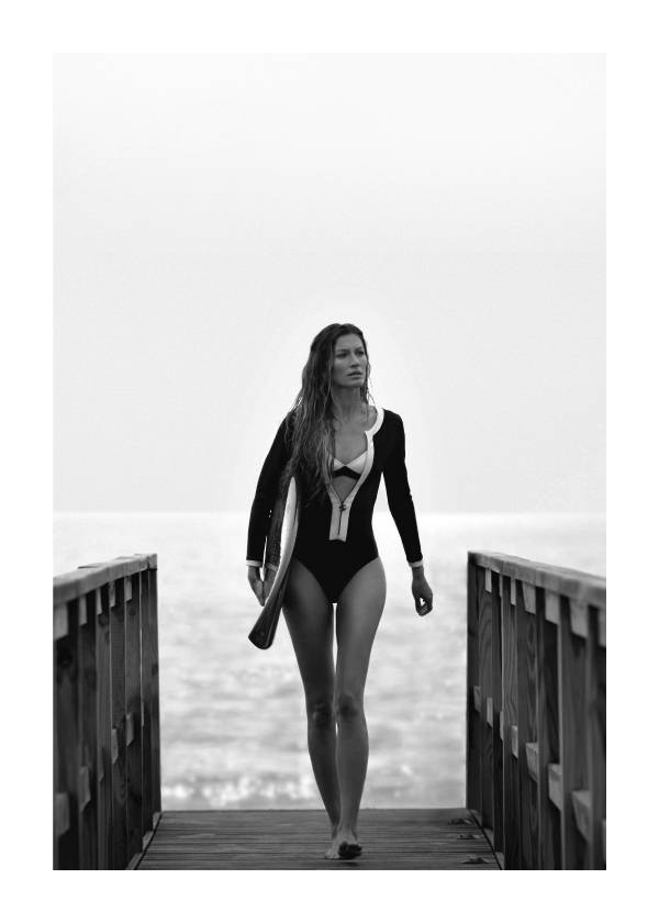 Gisele On The Beach – Fotokunst