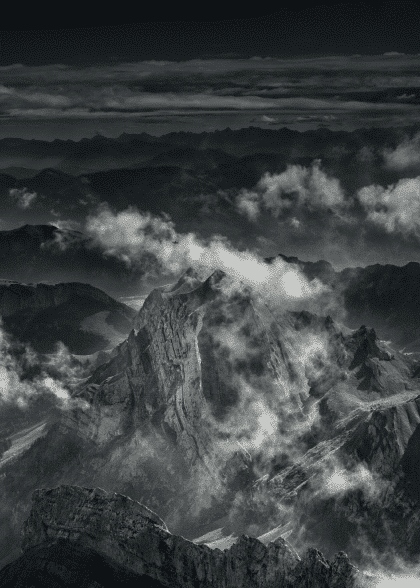 Greyscale Mountain – Naturmotiver