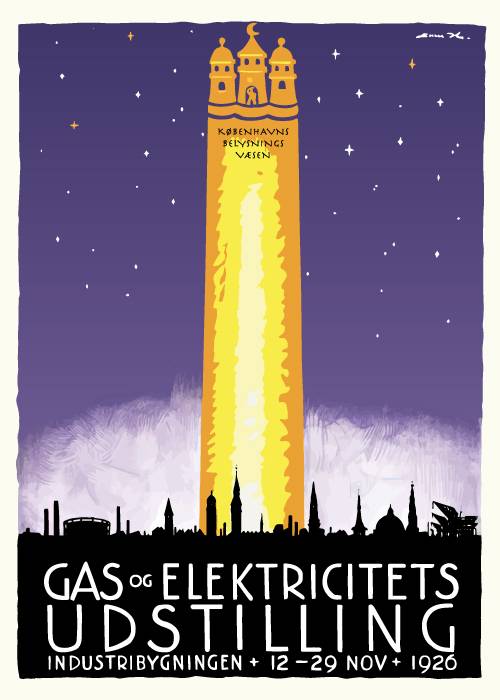 Gas og Elektricitets Udstilling Poster