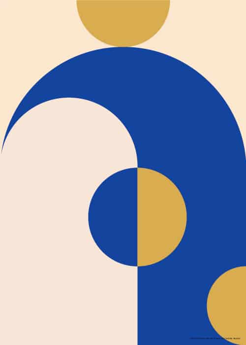 Geometric Blue Hills – Kunst