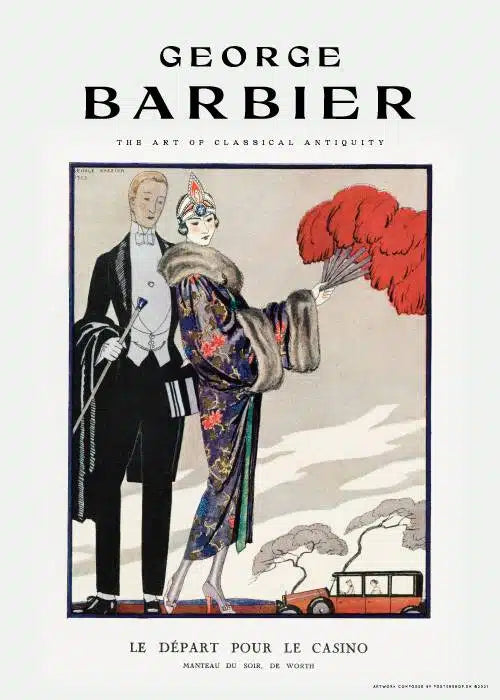 George Barbier Le Depart Pour Le Casino