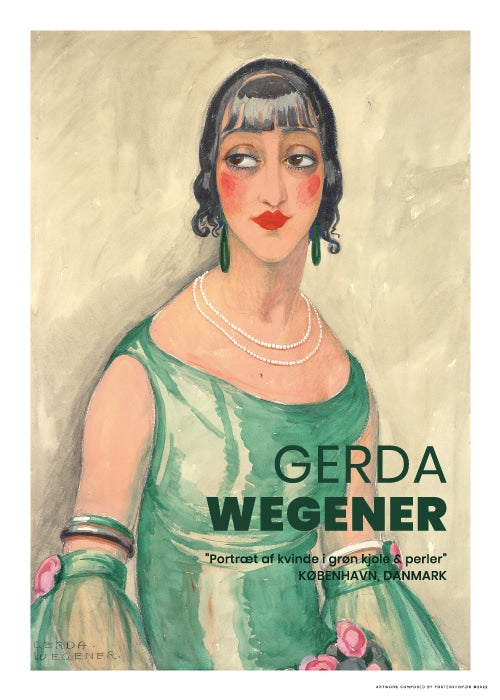 Gerda Wegener Grøn Kjole – Kunst