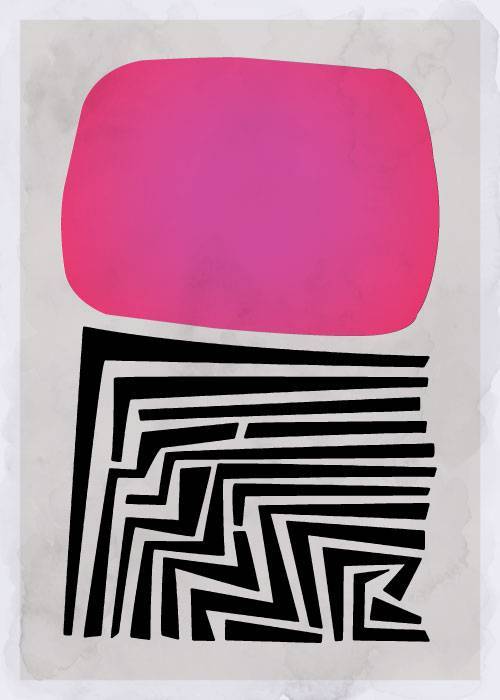 Glowy Pink Blot – Graphic Posters