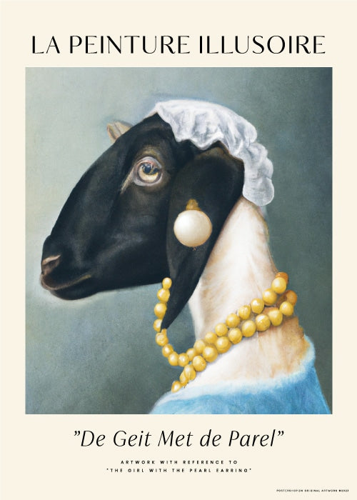 Goat With A Pearl Earring – Kunst