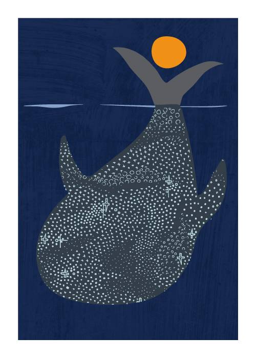 Great Blue Whale – Grafiske Plakater