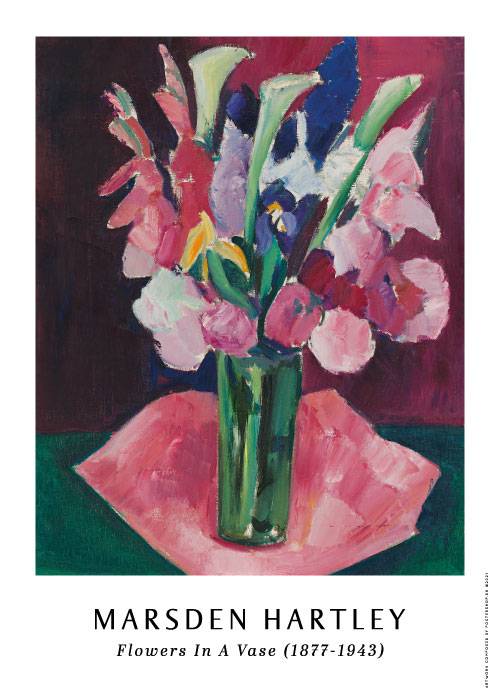 Hartley Flowers In A Vase – Kunst