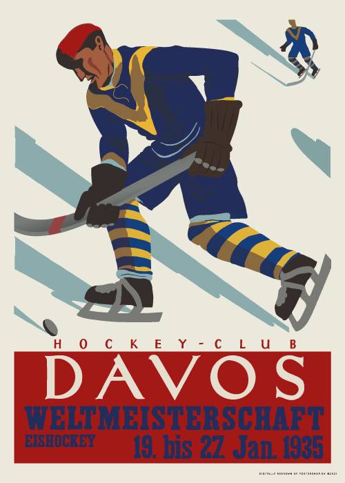Hockey Club Davos – Vintage/Retro plakater